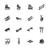 Individual sports devices as glyph icons