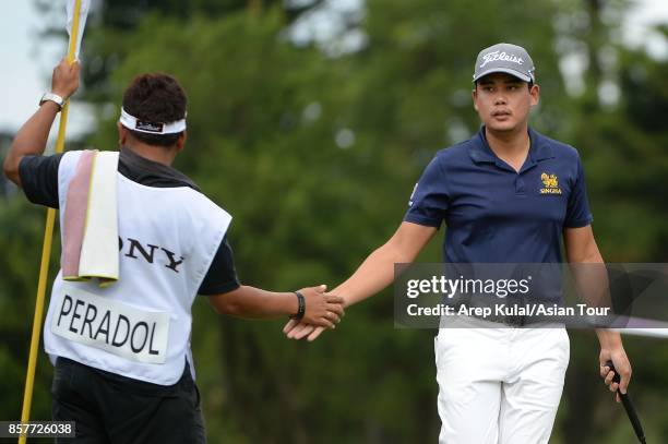 Peradol Panyathanasedh of Thailand pictured during round one for the Yeangder Tournament Players Championship at Linkou lnternational Golf and...