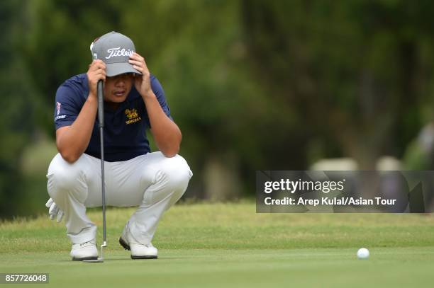 Peradol Panyathanasedh of Thailand pictured during round one for the Yeangder Tournament Players Championship at Linkou lnternational Golf and...