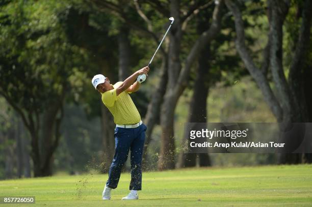 Danny Chia of Malaysia pictured during round one for the Yeangder Tournament Players Championship at Linkou lnternational Golf and Country Club on...