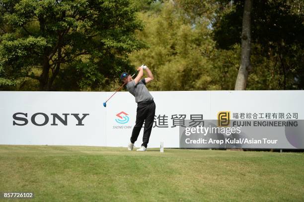 Jarin Todd of USA pictured during round one for the Yeangder Tournament Players Championship at Linkou lnternational Golf and Country Club on October...