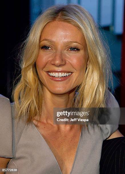 Actress Gwyneth Paltrow attends the Los Angeles premiere of "Valentino: The Last Emperor" at the Bing Theatre at LACMA on April 1, 2009 in Los...