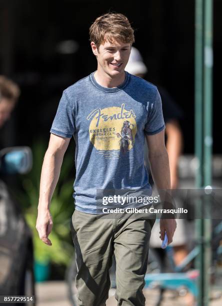 Actor Spencer Treat Clark is seen on set of 'Glass', a sequel to M. Night Shyamalan's thriller Unbreakable on October 4, 2017 in Philadelphia,...