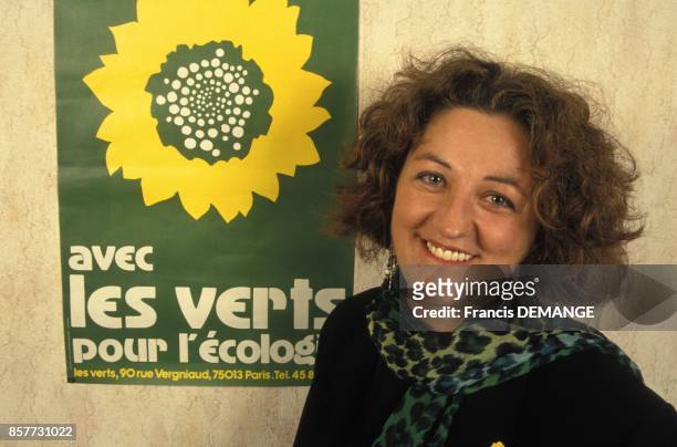 Marie-Anne Isler Beguin, tete de liste des Verts aux elections europeennes en janvier 1994 en France.