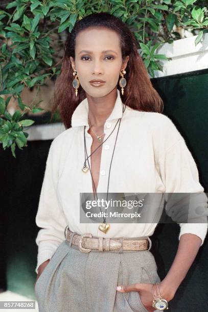 Iman, fashion model and actress, pictured in London, Wednesday 25th October 1989.