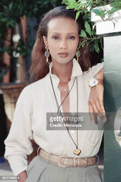Iman, fashion model and actress, pictured in London, Wednesday 25th October 1989.