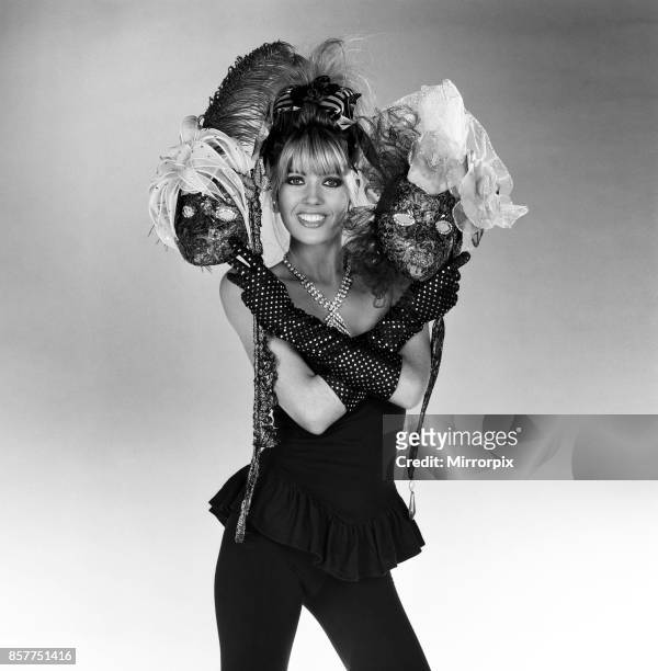 Mandy Smith models festive fashions, 9th December 1987.