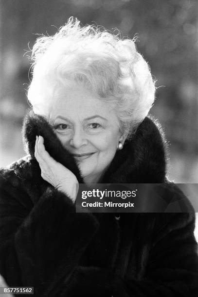 Olivia de Havilland near her home in Paris, 10th December 1987.