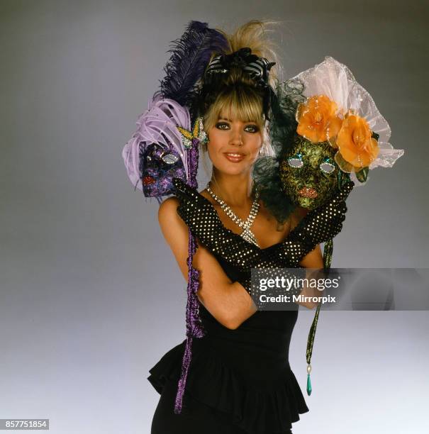 Mandy Smith models festive fashions, 9th December 1987.