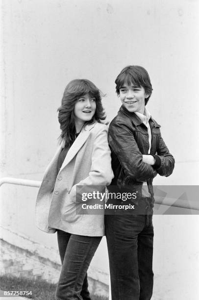 Stars of the BBC TV series 'Grange Hill ' Michelle Herbert, aged 15, who plays the part of Trisha Yates with Todd Carty who plays the part of Tucker...