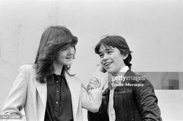 Stars of the BBC TV series 'Grange Hill ' Michelle Herbert, aged 15, who plays the part of Trisha Yates with Todd Carty who plays the part of Tucker...