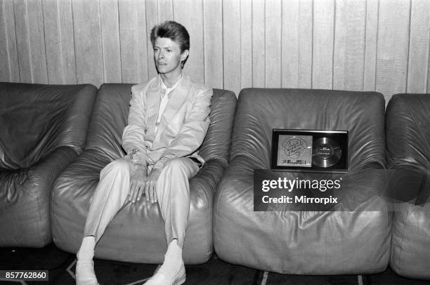 David Bowie at the British Rock and Pop awards. He was named the best male singer in the British Rock and Pop Awards for 1980, organised jointly by...