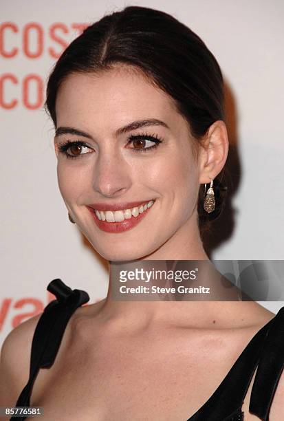 Anne Hathaway at the Bing Theatre at LACMA on April 1, 2009 in Los Angeles, California.