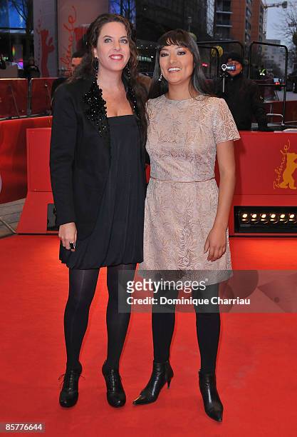 Director Claudia Llosa and actress Magaly Solier attends the premiere for 'The Milk of Sorrow' as part of the 59th Berlin Film Festival at the...