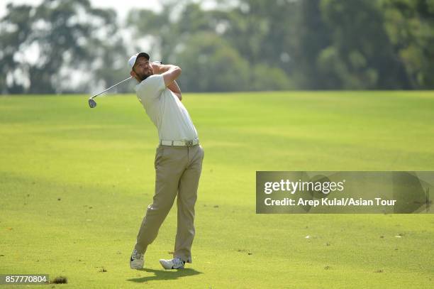 Dodge Kemmer of USA in action during round one for the Yeangder Tournament Players Championship at Linkou lnternational Golf and Country Club on...