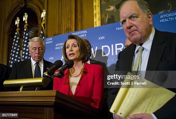 April 02: House Majority Leader Steny Hoyer, D-Md., House Speaker Nancy Pelosi, D-Calif., House Majority Whip James E. Clyburn, D-S.C. , and House...