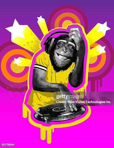 Monkey With Headphones Images – Browse 3,989 Stock Photos, Vectors, and  Video