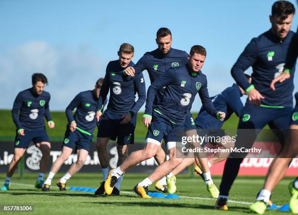 Dublin , Ireland - 5 October 2017; Republic of Ireland's James McCarthy during squad training at the FAI National Training Centre in Abbotstown,...