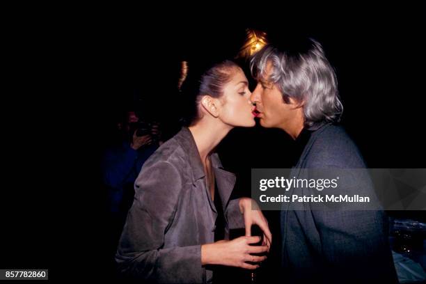 Cindy Crawford, Richard Gere Backstage at the Isaac Mizrahi show April 1994.