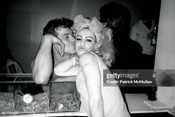 Chris Ashworth, Christina Downing Patricia Field's Party for Andre Walker Area, NY May 1, 1985.
