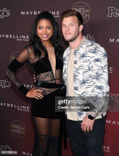 Camille Hyde and Jimmy Tatro attend People's "Ones To Watch" at NeueHouse Hollywood on October 4, 2017 in Los Angeles, California.