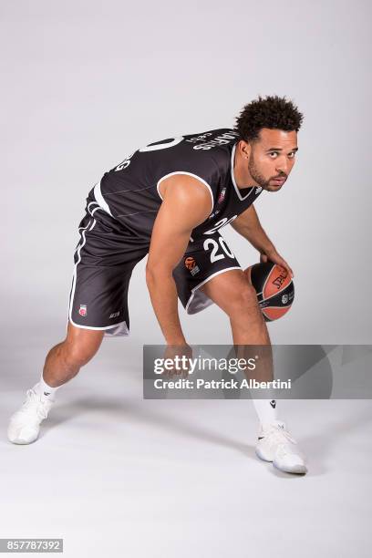 Elias Harris, #20 poses during Brose Bamberg 2017/2018 Turkish Airlines EuroLeague Media Day at Brose Arena on October 4, 2017 in Bamberg, Germany.