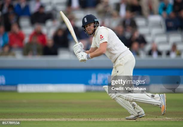 Jonny Bairstow of England batting during Day Two of the 3rd Investec Test Match between England and West Indies at Lord's Cricket Ground on September...