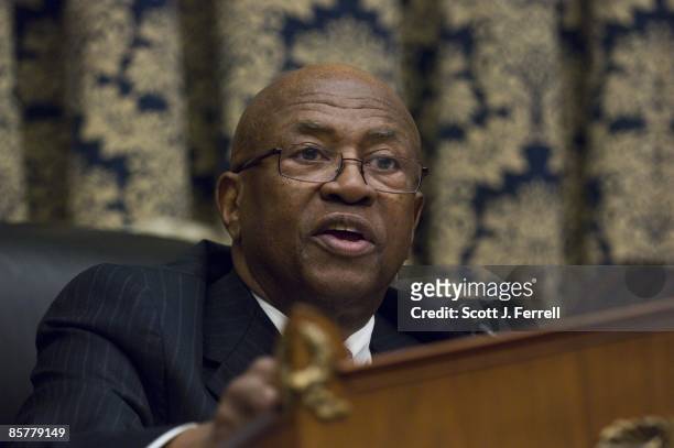 April 02: House Oversight and Government Reform Chairman Edolphus Towns, D-N.Y., during the hearing with Maurice R. Greenberg, former chief executive...