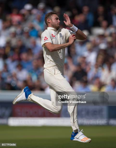 Stuart Broad of England during Day Three of the 3rd Investec Test Match between England and West Indies at Lord's Cricket Ground on September 9, 2017...
