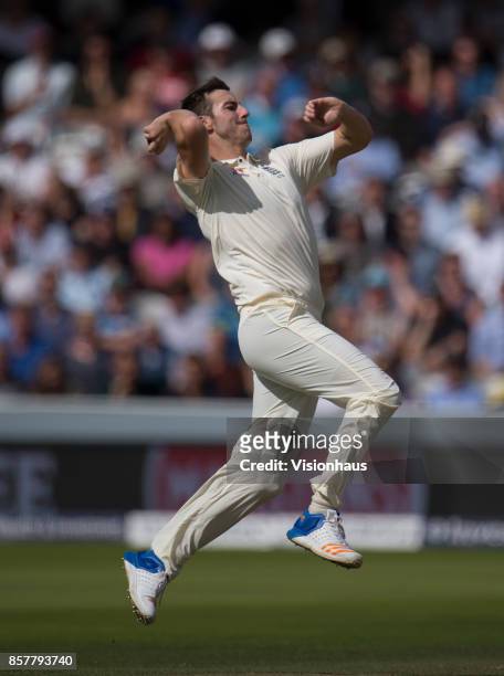 Toby Roland-Jones of England during Day Three of the 3rd Investec Test Match between England and West Indies at Lord's Cricket Ground on September 9,...