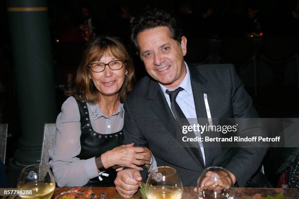 Palais de Tokyo President Jean De Loisy and guest attend the "Diner Surrealiste" to celebrate the 241th birthday of "Maison Louis Roederer" on...