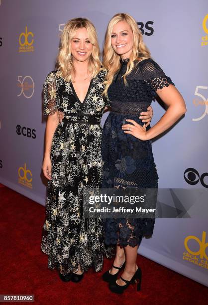 Actresses Kaley Cuoco and Beth Behrs attend the CBS' 'The Carol Burnett Show 50th Anniversary Special' at CBS Televison City on October 4, 2017 in...