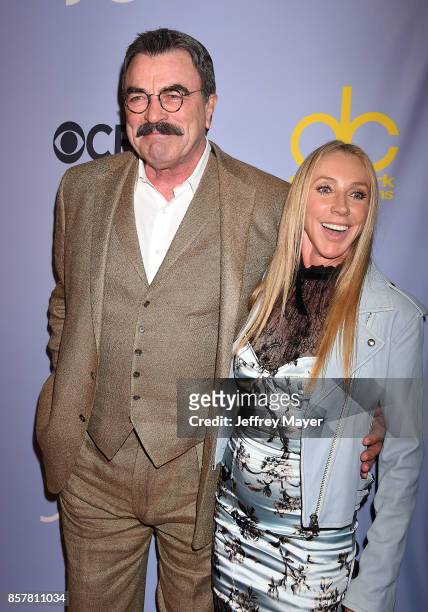Actor-producer Tom Selleck and wife-actress Jillie Mack attend the CBS' 'The Carol Burnett Show 50th Anniversary Special' at CBS Televison City on...
