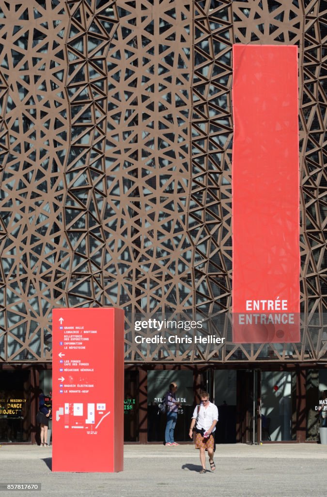 Entrance to the Great Hall Exhibition Space on the a Former Industrial Site Arles France