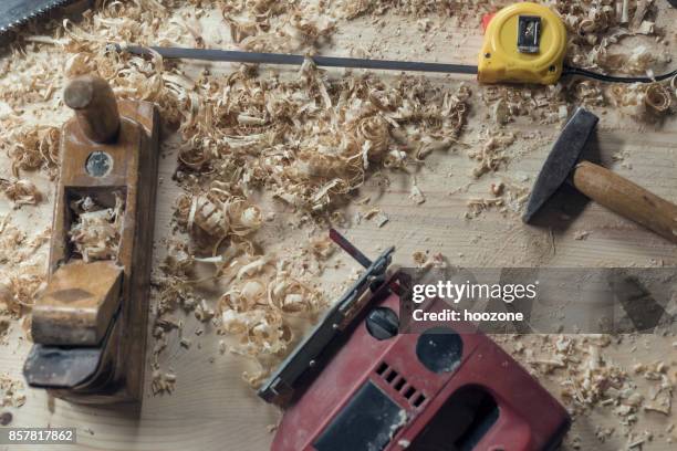 carpentry tools - sawdust stock pictures, royalty-free photos & images