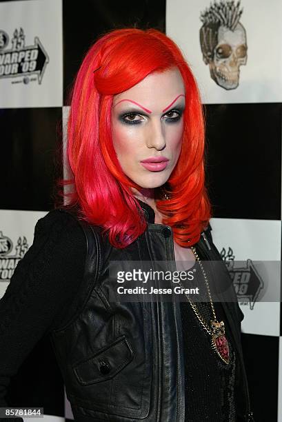 Singer Jeffree Star attends the 15th Annual Vans Warped Tour's press conference and kick-off party at The Key Club on April 2, 2009 in West...