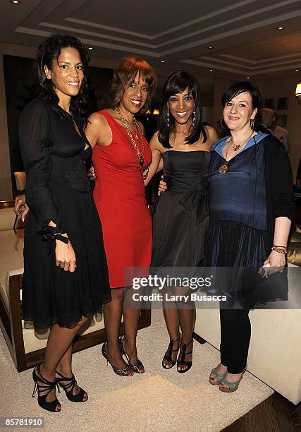 Veronica Webb, Gayle King, Shaun Robinson and designer Sophie Theallet during the book party for "Exactly As I Am" at Private Residence on April 2,...