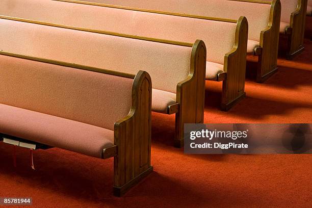 church pews - empty church stock pictures, royalty-free photos & images