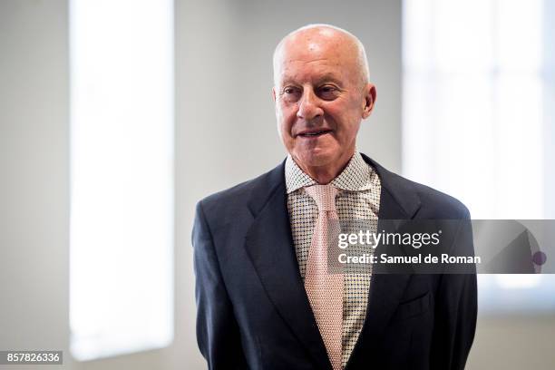 Architect Norman Foster presents 'Norman Foster. Futuros Comunes' Exhibition Presentation on October 5, 2017 in Madrid, Spain.
