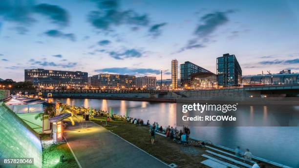 river spree waterfront at central station, berlin, germany - spree river stock pictures, royalty-free photos & images