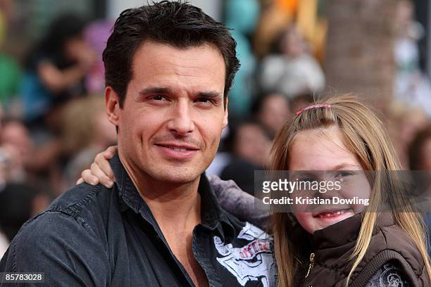 Actor Antonio Sabato Jr and daughter Mina Bree attend the "Hannah Montana The Movie" Premiere at the El Capitan Theatre,April 2, 2009 in Hollywood,...