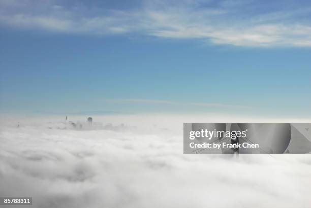 san francisco, golden gate bridge - bridge fog stock pictures, royalty-free photos & images