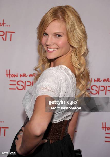 Amber Borycki arrives to the grand opening celebration of Esprit Santa Monica at Esprit on April 2, 2009 in Santa Monica, California.