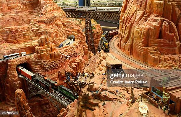 The USA part of the "Miniatur Wunderland" is pictured on April 2, 2009 in Hamburg, Germany. The world's largest model railway and one of the most...