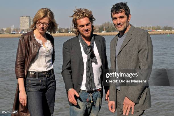 Hilde De Baerdemaeker, Werner De Smedt and Koen De Bouw attends "The K Case" Photocallon April 2, 2009 in Antwerp, Belgium.