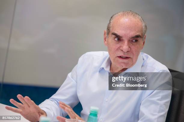 Michael Klein, chief executive officer and partner of Casas Bahia, speaks during an interview in Sao Paulo, Brazil, on Tuesday, Sept. 12, 2017. Klein...