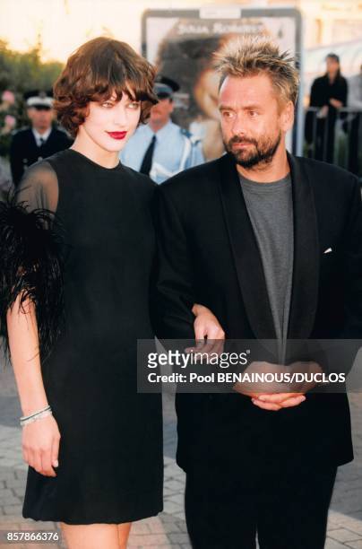 Milla Jovovich et Luc Besson au Festival de Deauville en septembre 1997 a Deauville, France.