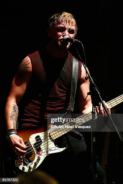 Nick Kent of TAT performs at the Vans Warped Tour 2009 15th anniversary press conference & kick-off party at the Key Club on April 2, 2009 in West...