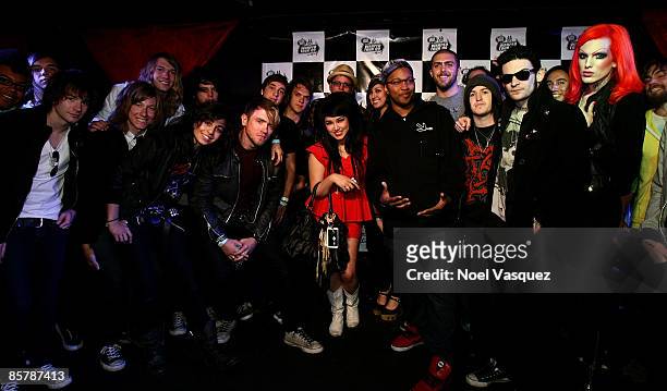 Kevin Lyman and several bands that will be playing at the Warped Tour attend the Vans Warped Tour 2009 15th anniversary press conference & kick-off...