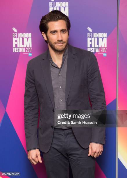 Jake Gyllenhaal attends a Screen Talk at the 61st BFI London Film Festival on October 5, 2017 in London, England.